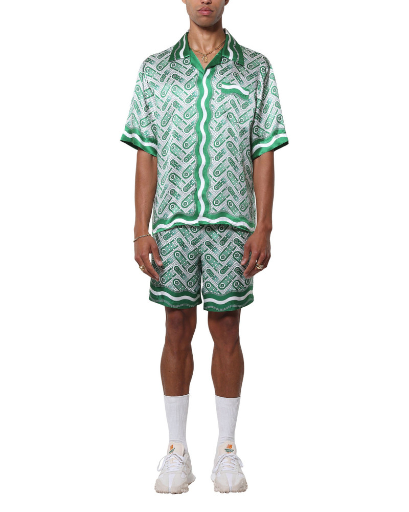 CASABLANCA Ping Pong Monogram Silk Shirt outlook