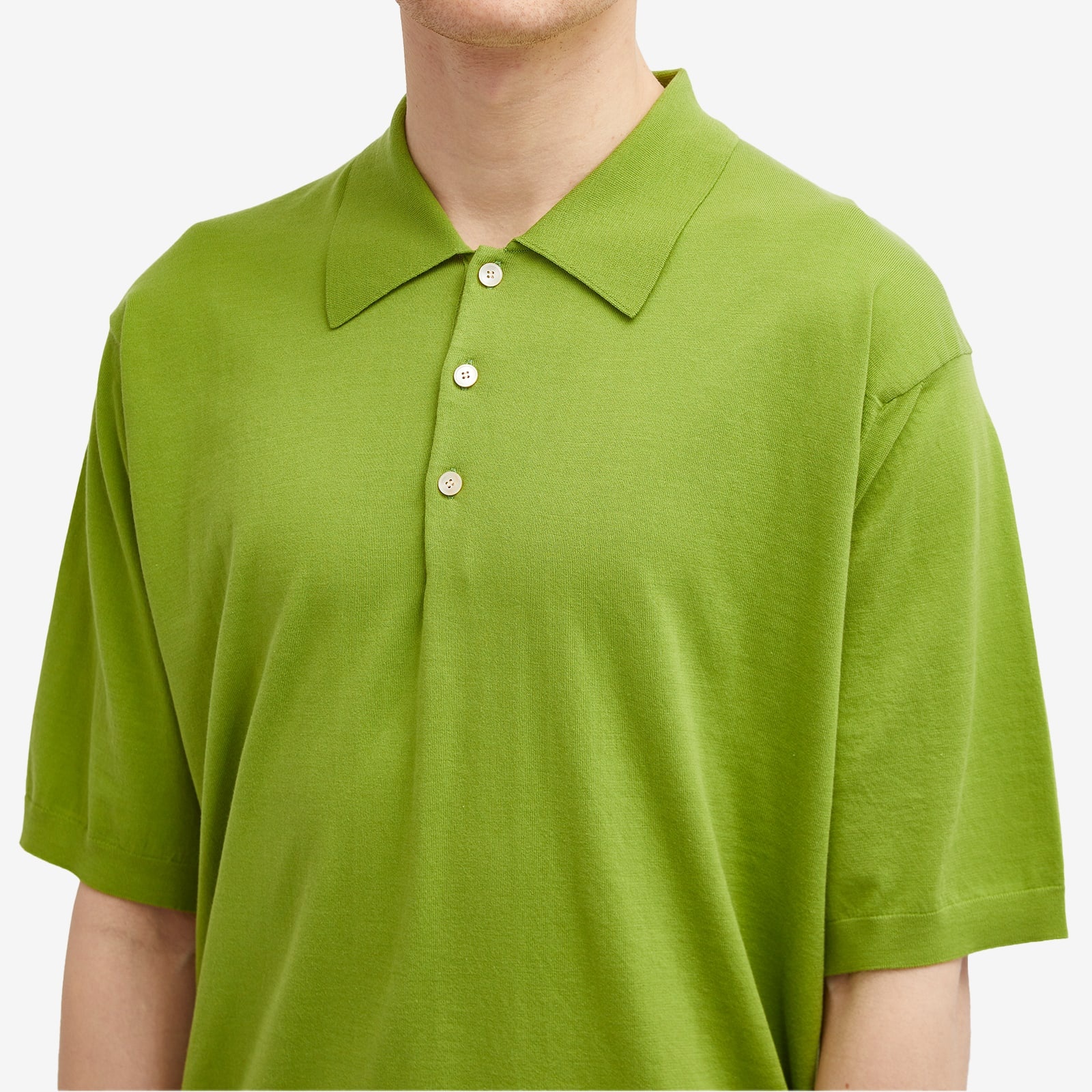 Auralee Cotton Knit Polo - 5