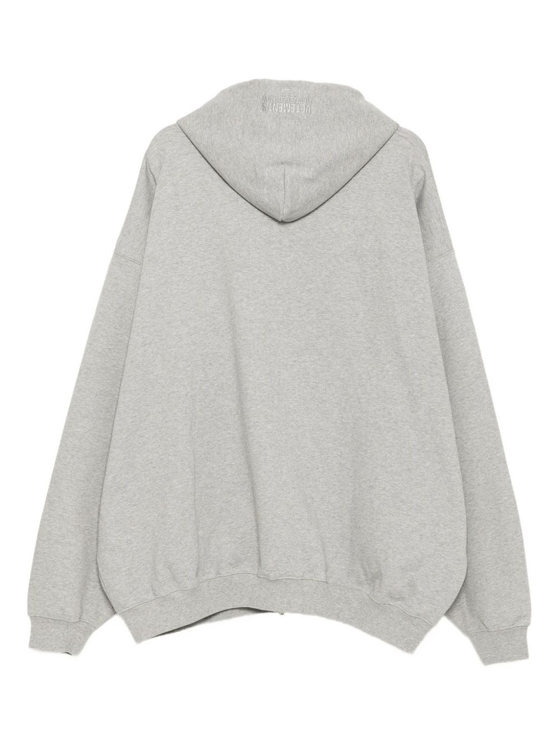 VETEMENTS logo-embroidered zip-up hoodie outlook