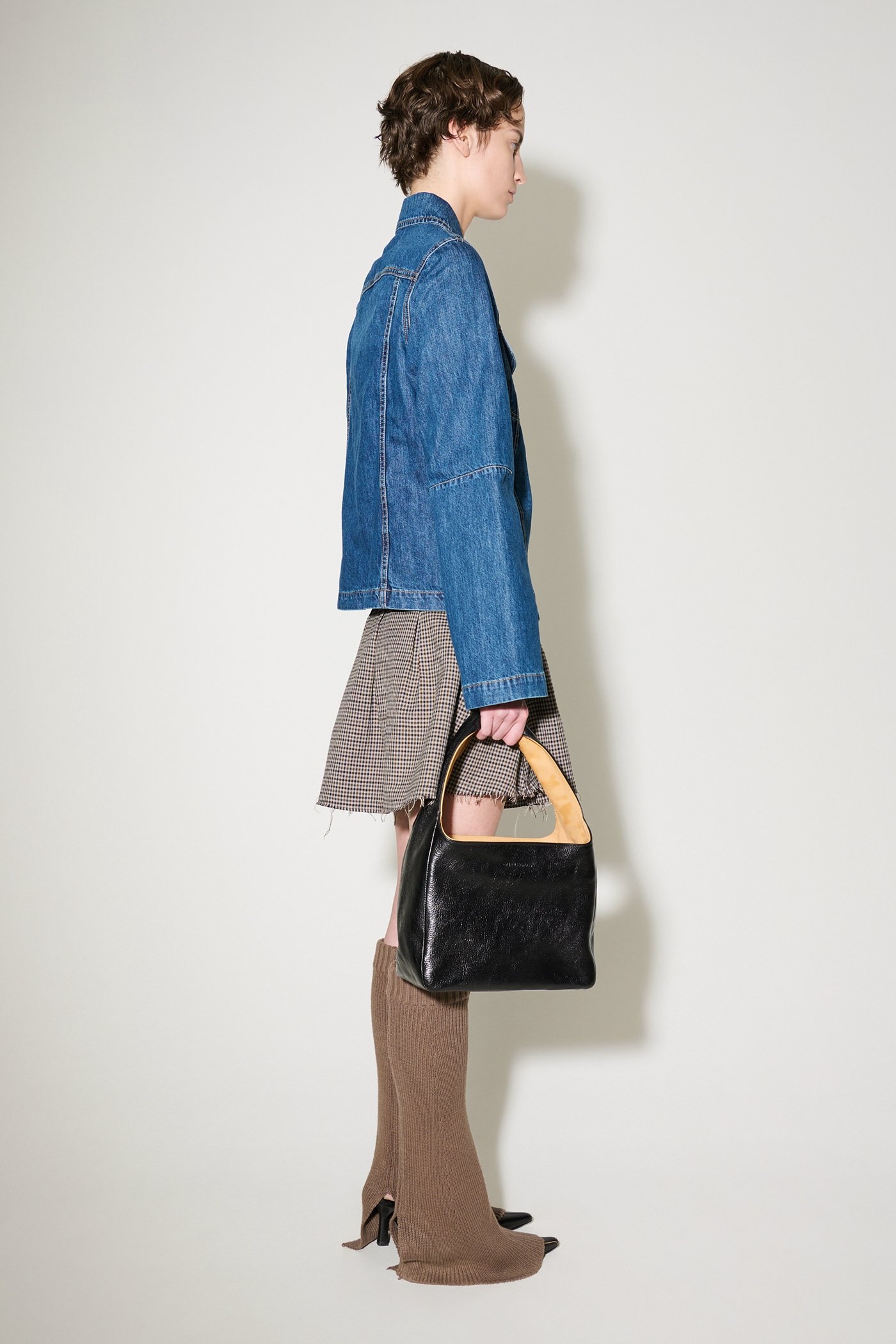 Brick Bag Black Leather - 5