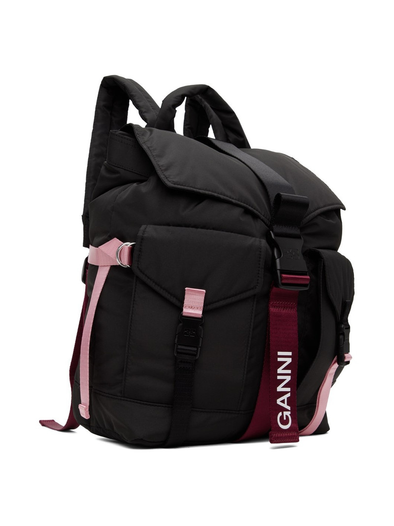 GANNI Black Tech Backpack outlook