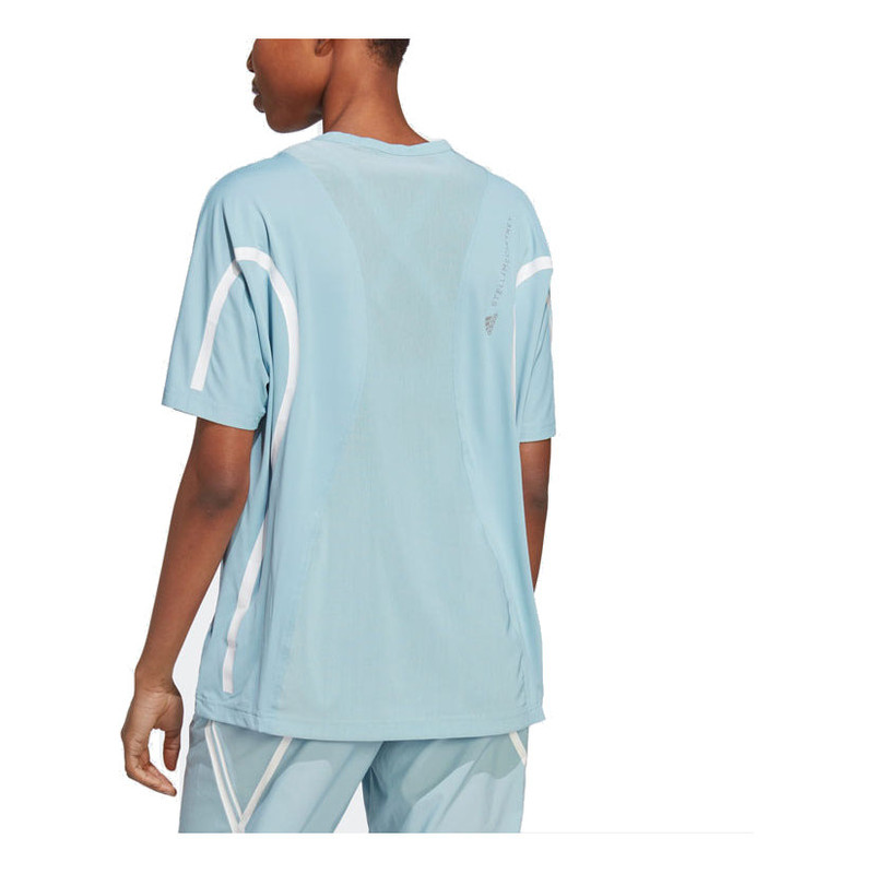 (WMNS) adidas by Stella McCartney TruePace Running Loose T-Shirt 'Blue White' IC6015 3