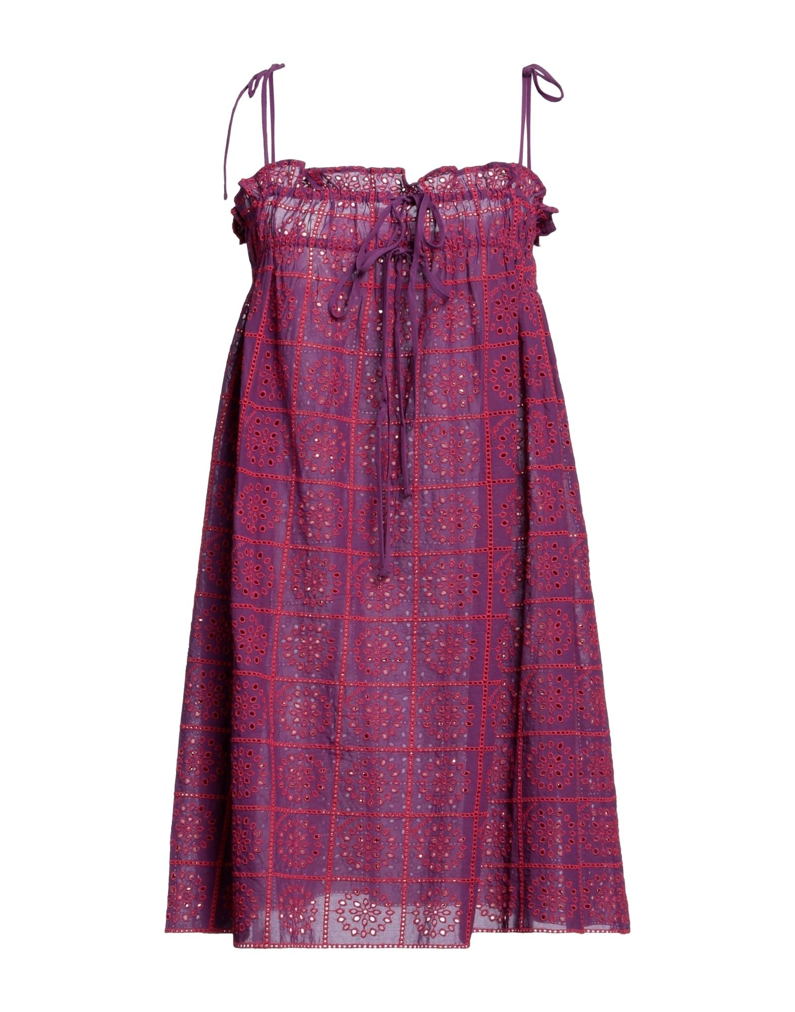 Purple Women's Short Dress - 1