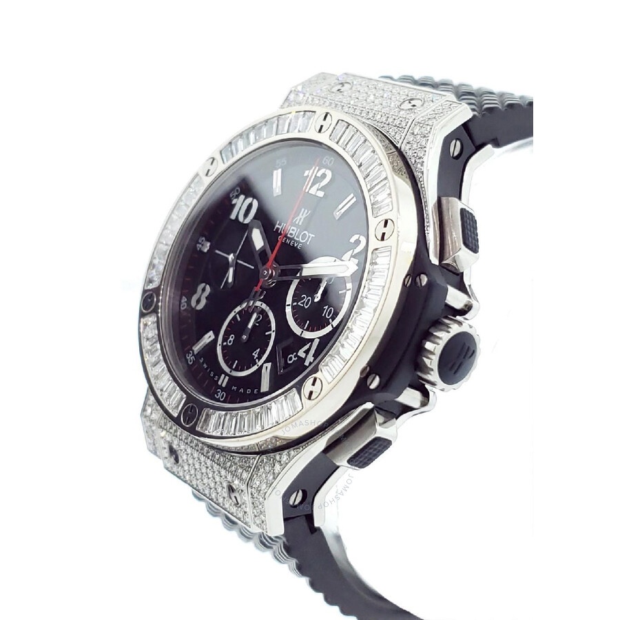 Pre-owned Hublot Big Bang Chronograph Diamond Black Dial Men's Watch 301.SW.130.RX.094 - 4