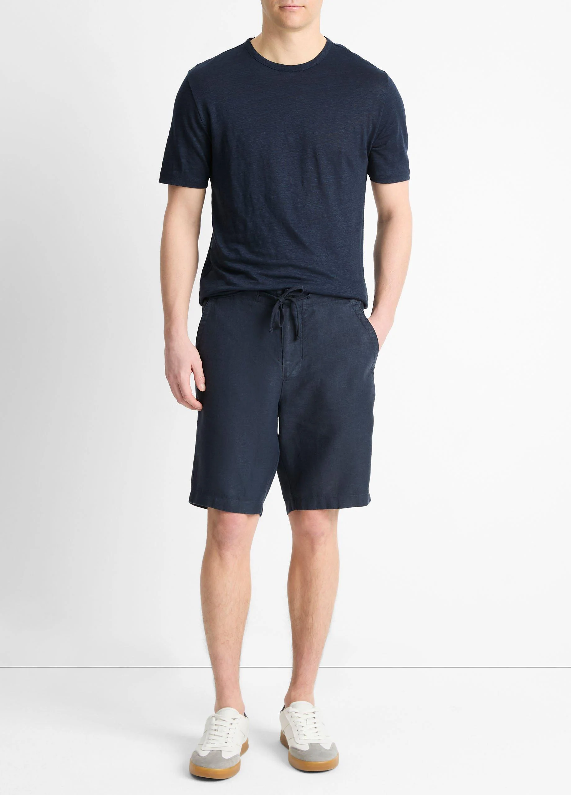 drawstring 헴 반바지 - 1