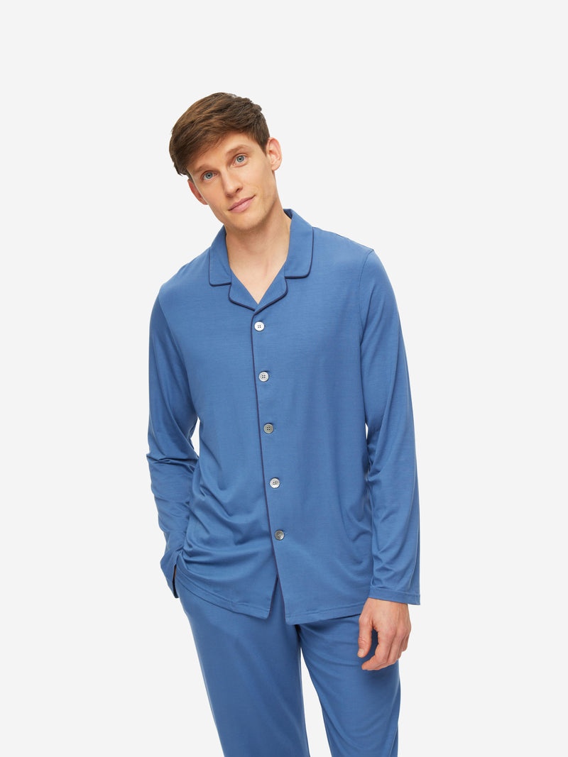 Men's Pyjamas Basel Micro Modal Stretch Storm Blue - 6