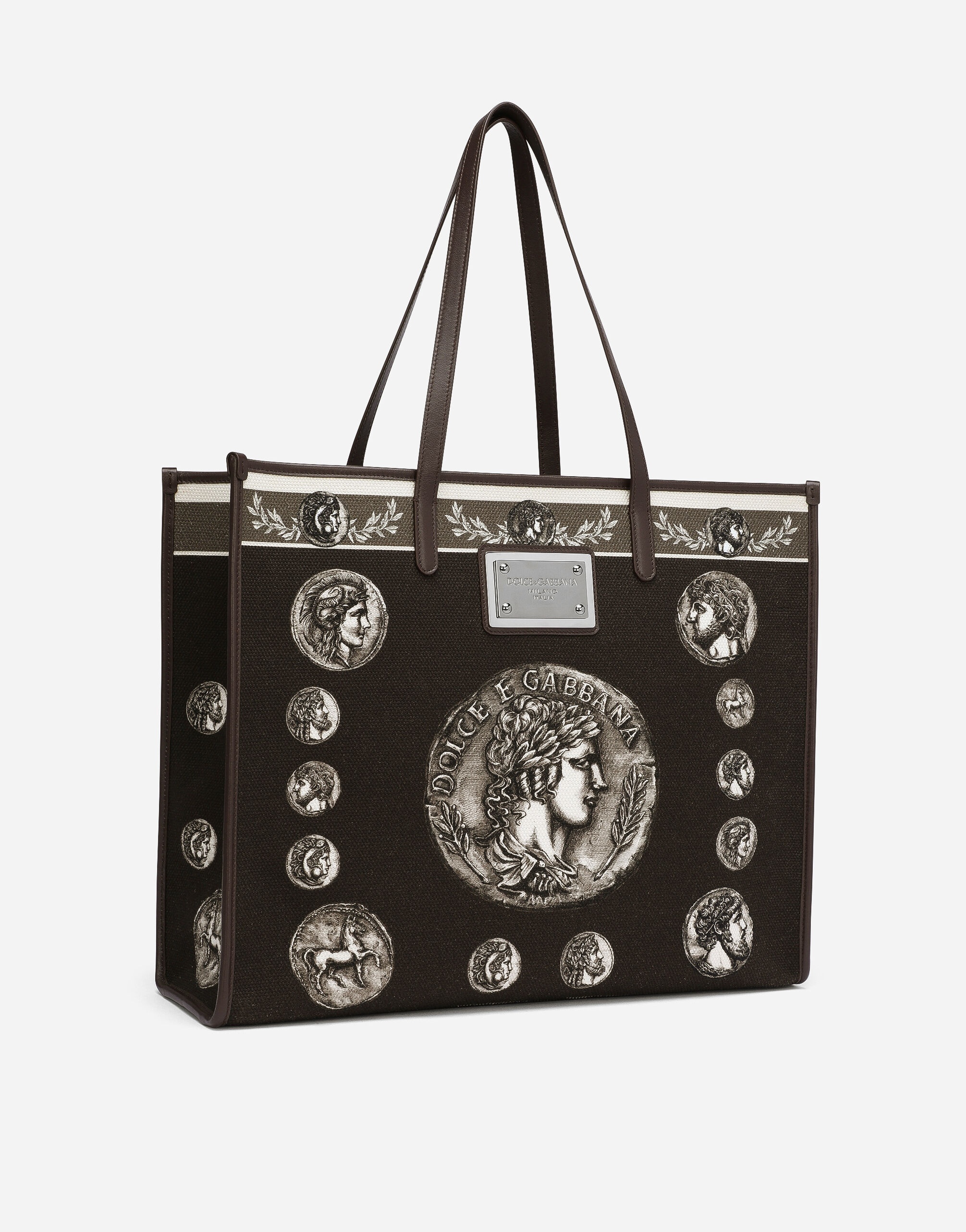 Large printed canvas shopper - 3