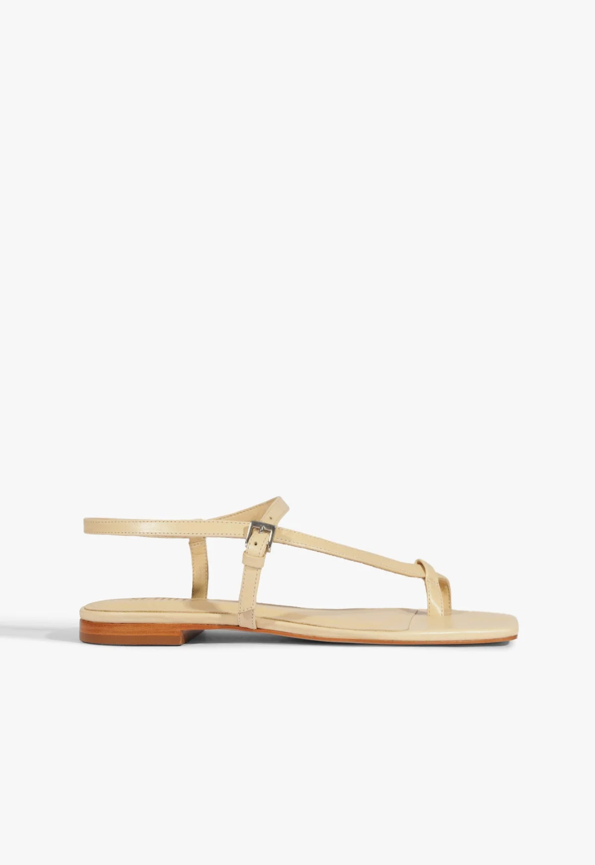 Lisa Beige Suede Flat Sandal - 1