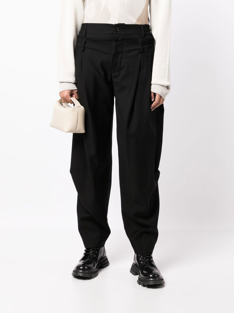 double-waistband tailored trousers 3