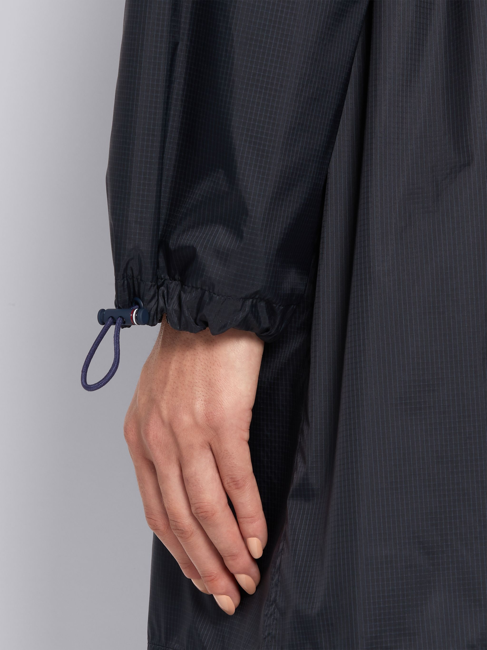 Navy Sheer Ripstop 4-Bar Long Parka - 6