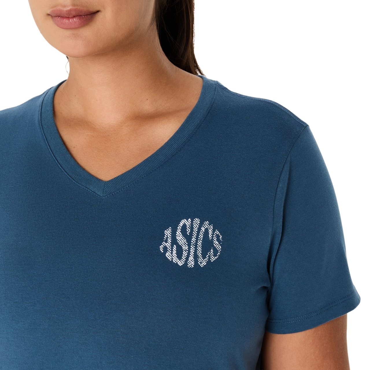 WOMEN'S ASICS NATURE V-NECK SHORT SLEEVE TEE - 4