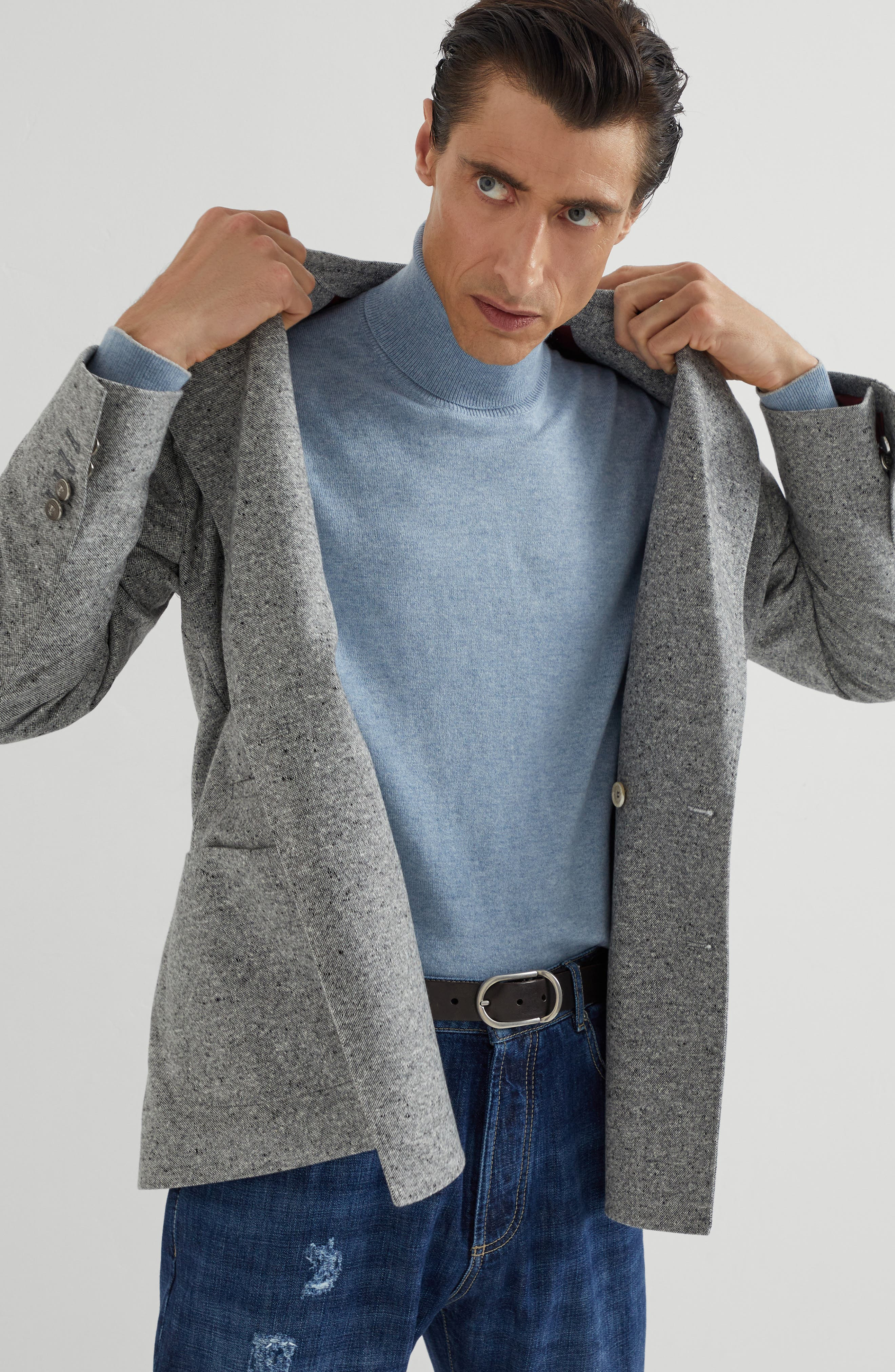 Brunello Cucinelli Turtleneck sweater in Denim at Nordstrom - 5