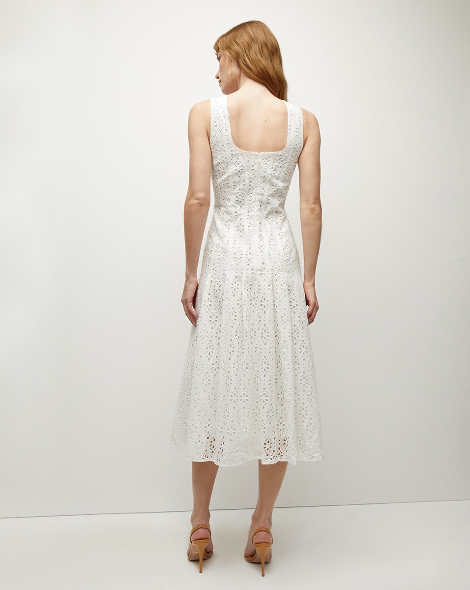 JOLIE COTTON EYELET DRESS - 5