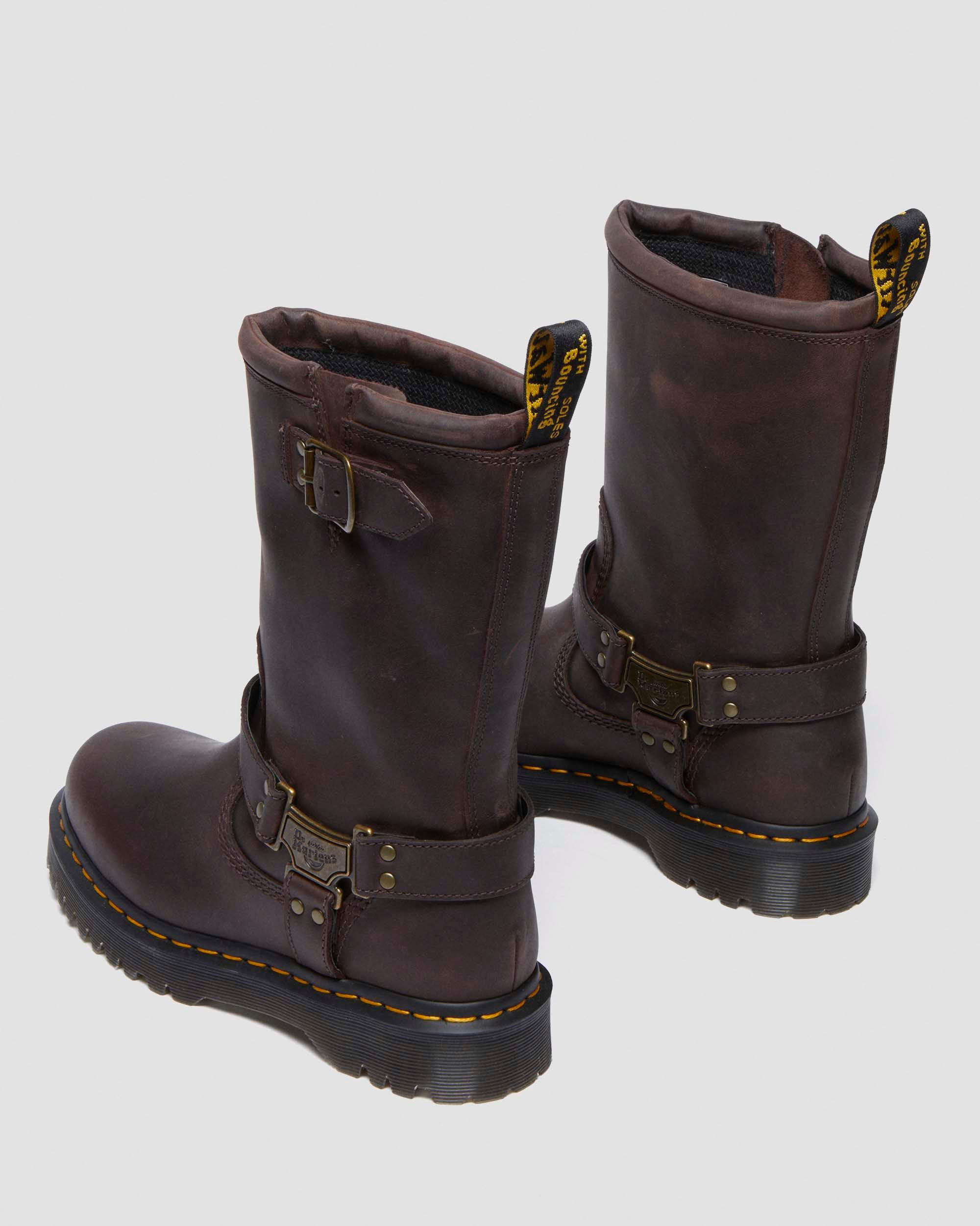 Anistone Hi Leather Biker Boots - 9