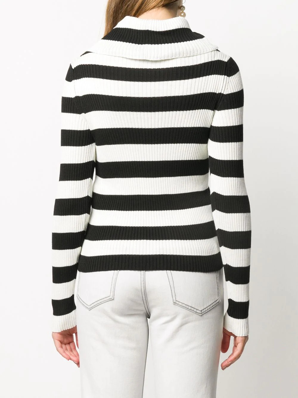 cowl-neck striped jumper - 4