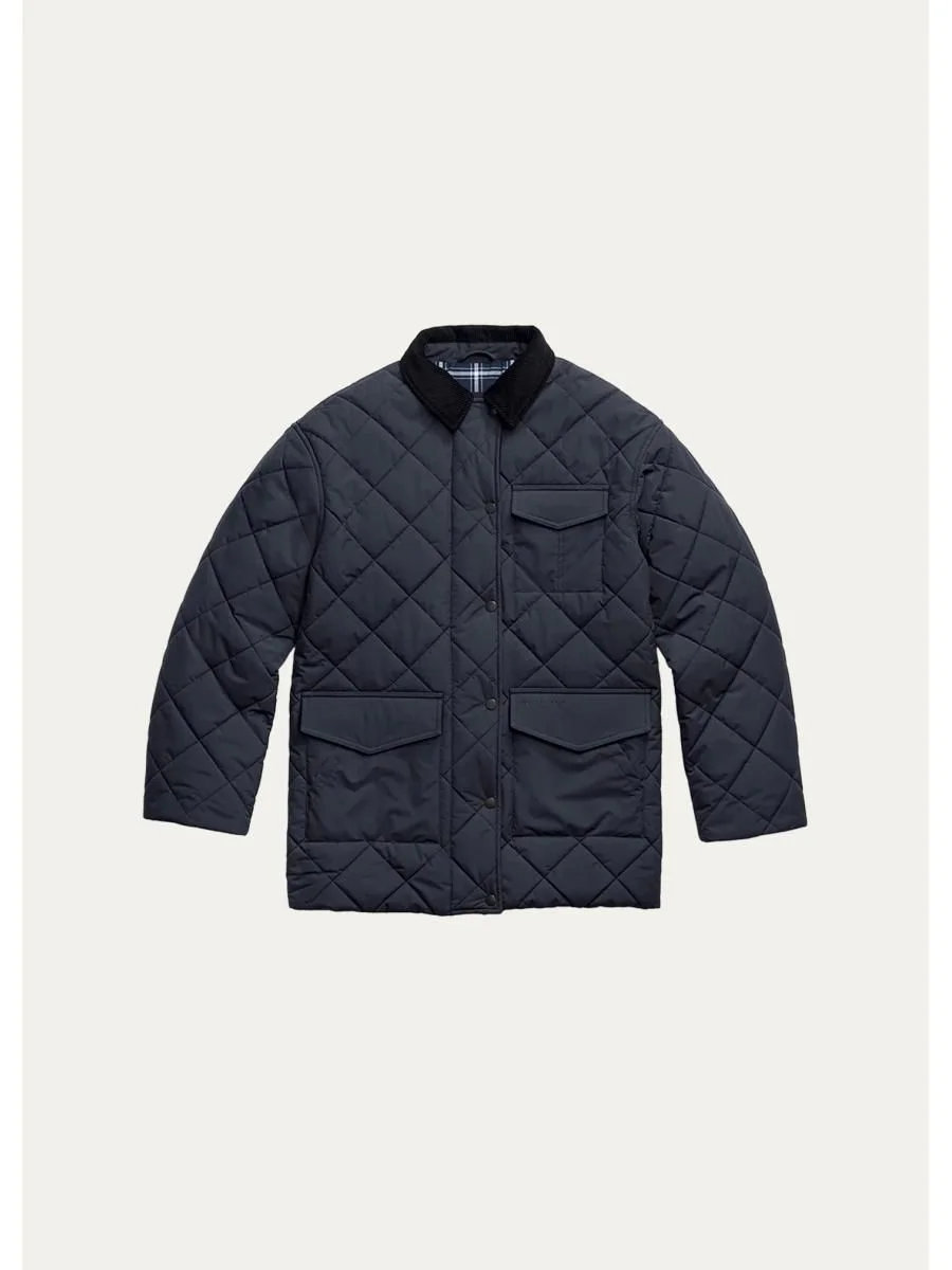 Terra Diamond-Quilted Coat - 1