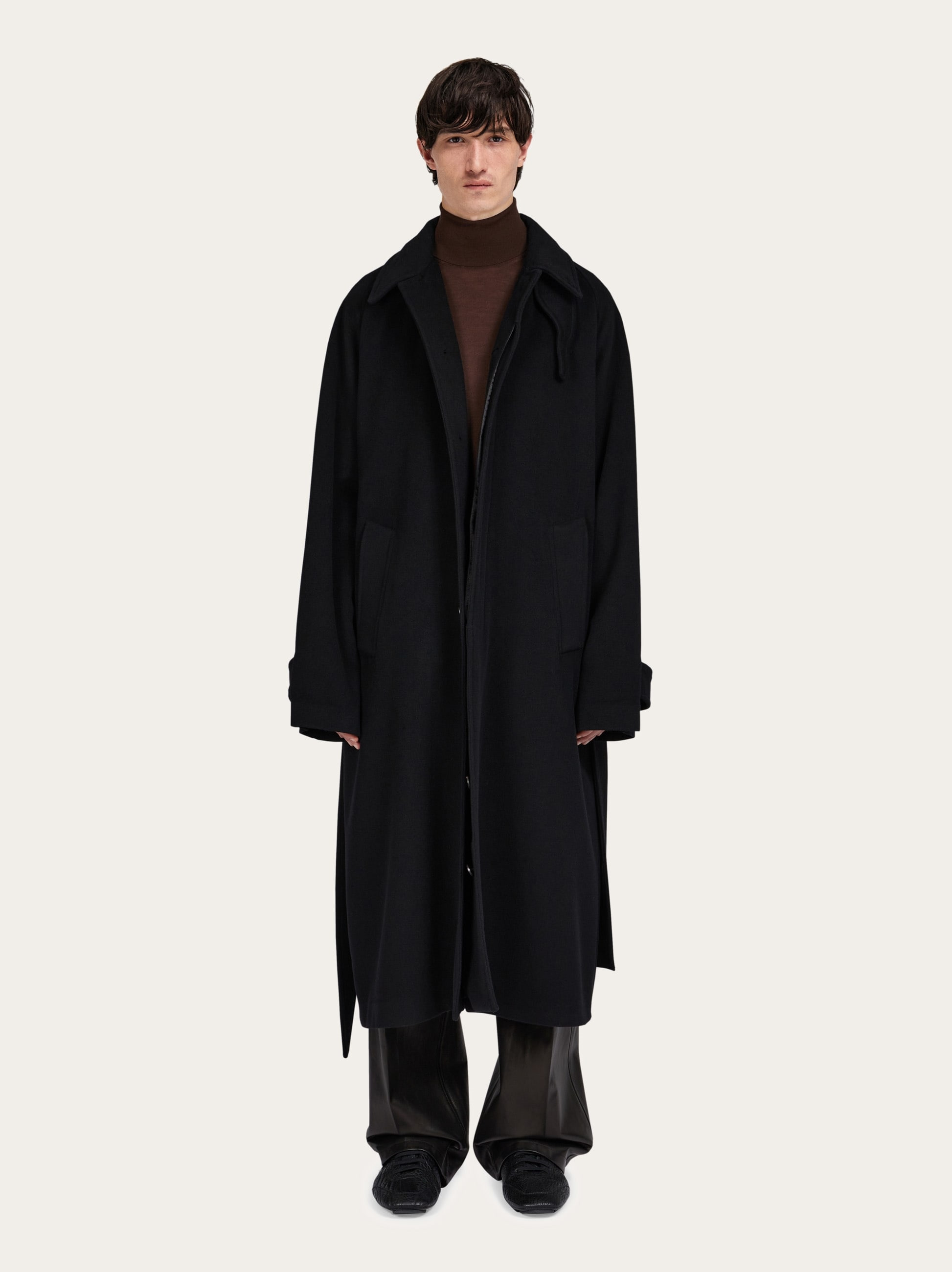 Single-breasted cashmere blend coat - 6