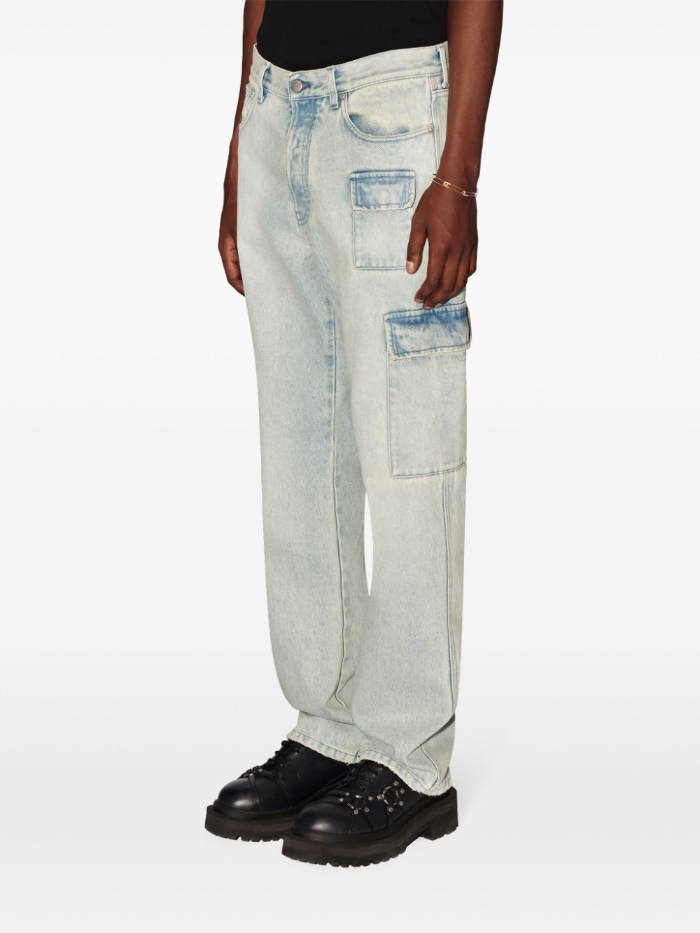 straight-leg cargo jeans - 4