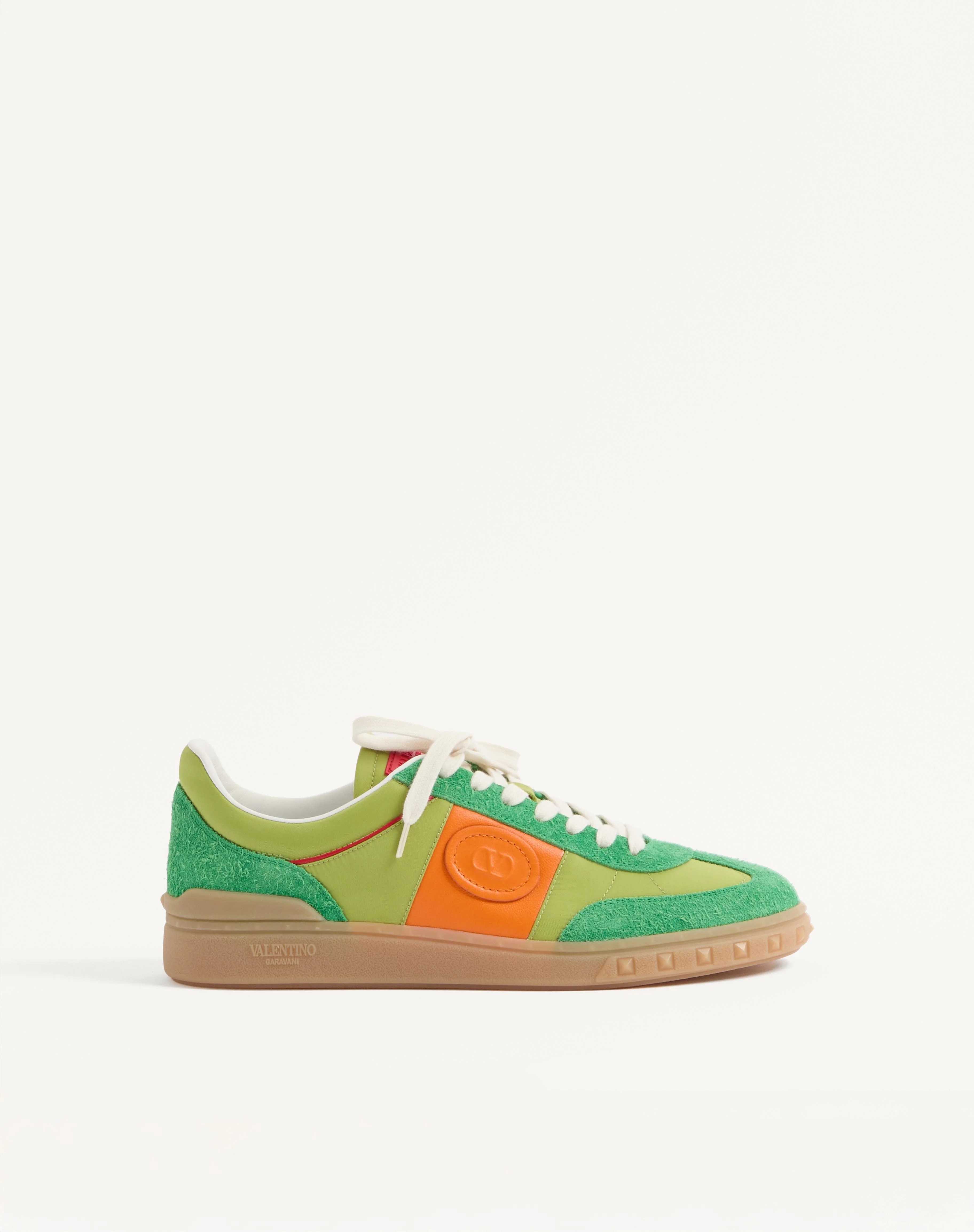 UPVILLAGE LOW TOP SNEAKER IN CRUST LEATHER AND NYLON - 1