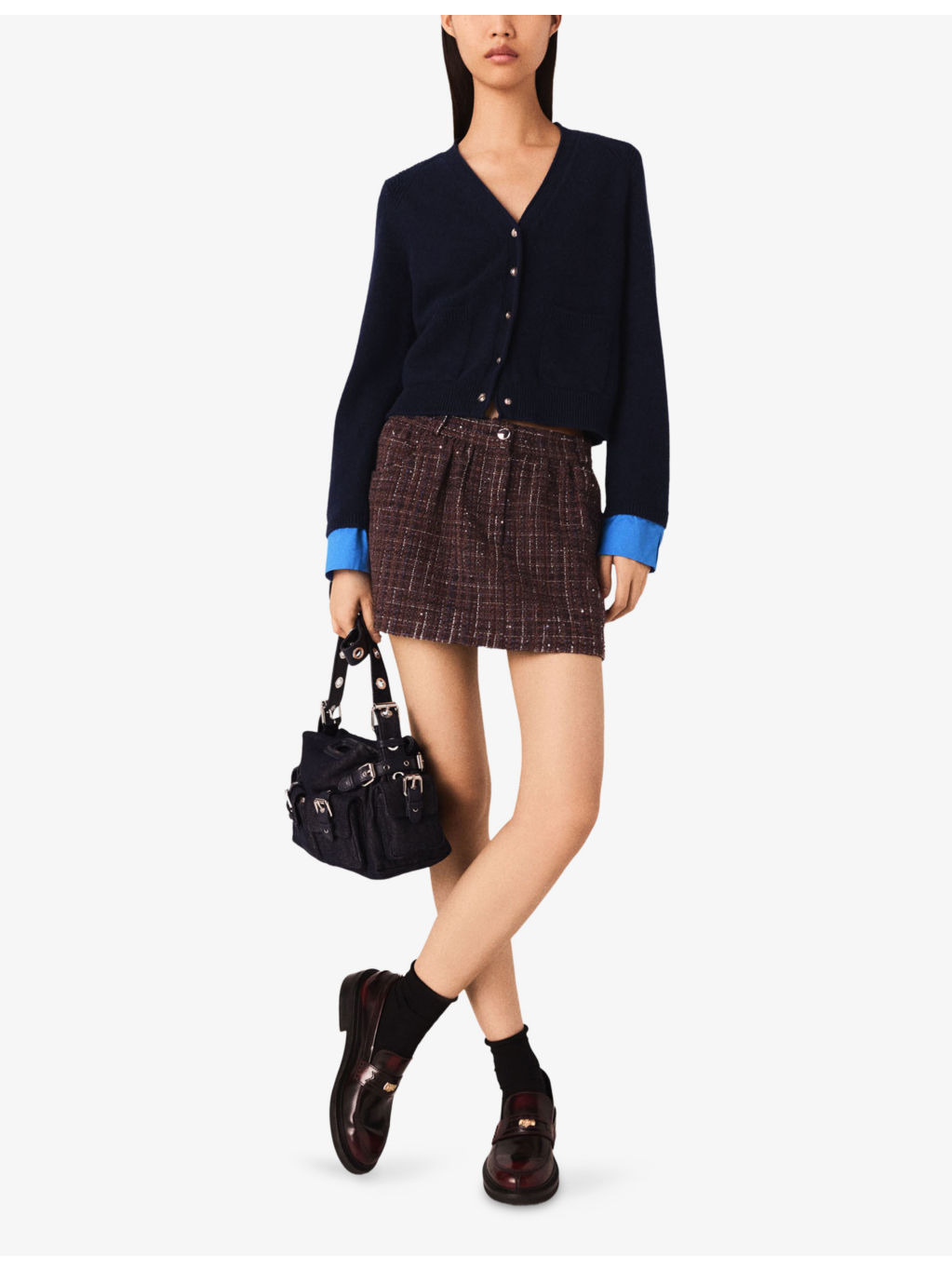 Short Two-In-One Wool Cardigan - 2