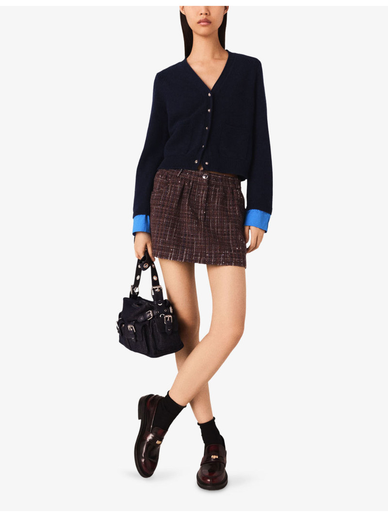 maje Short Two-In-One Wool Cardigan outlook