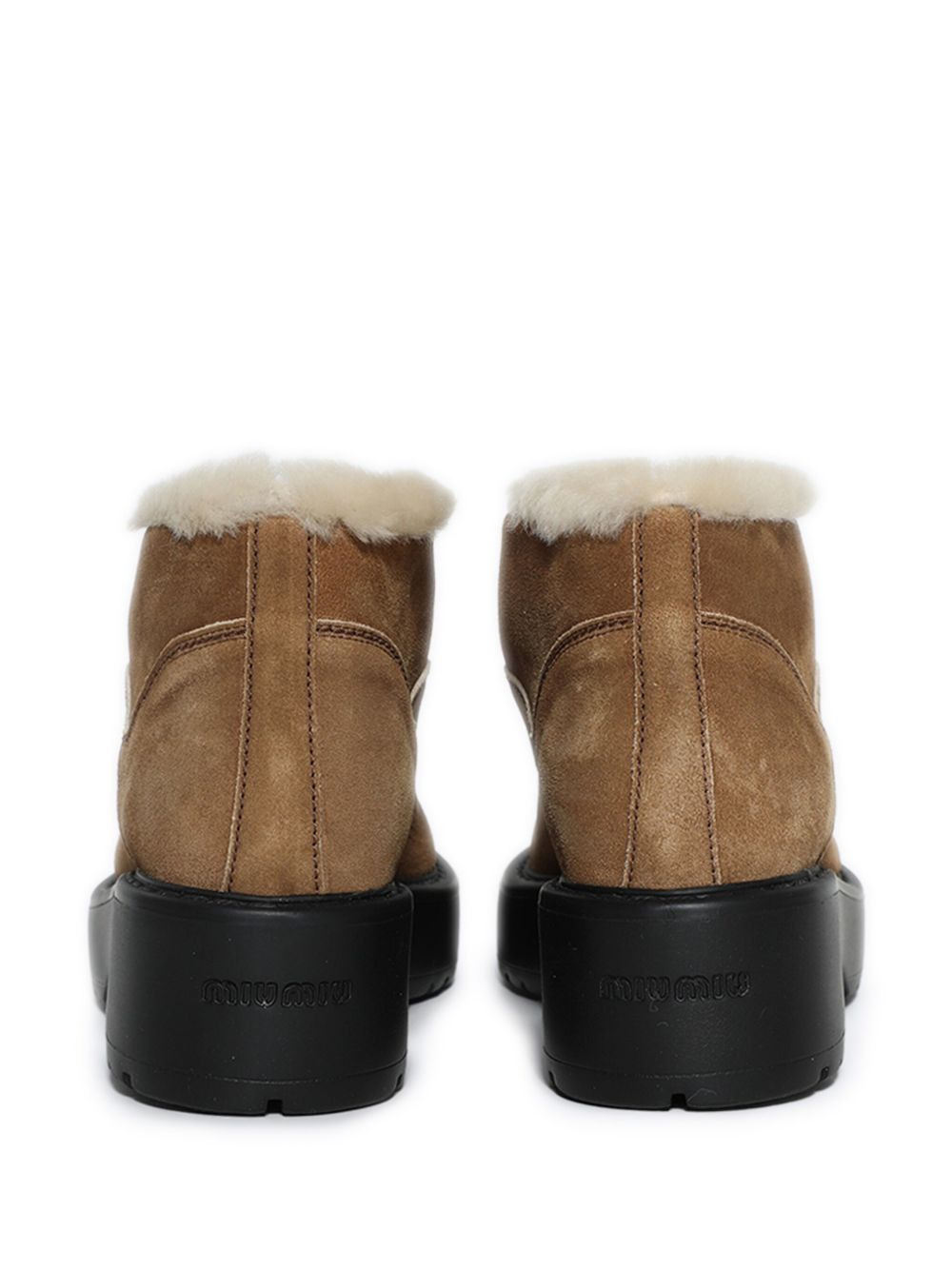 suede lace-up boots - 3