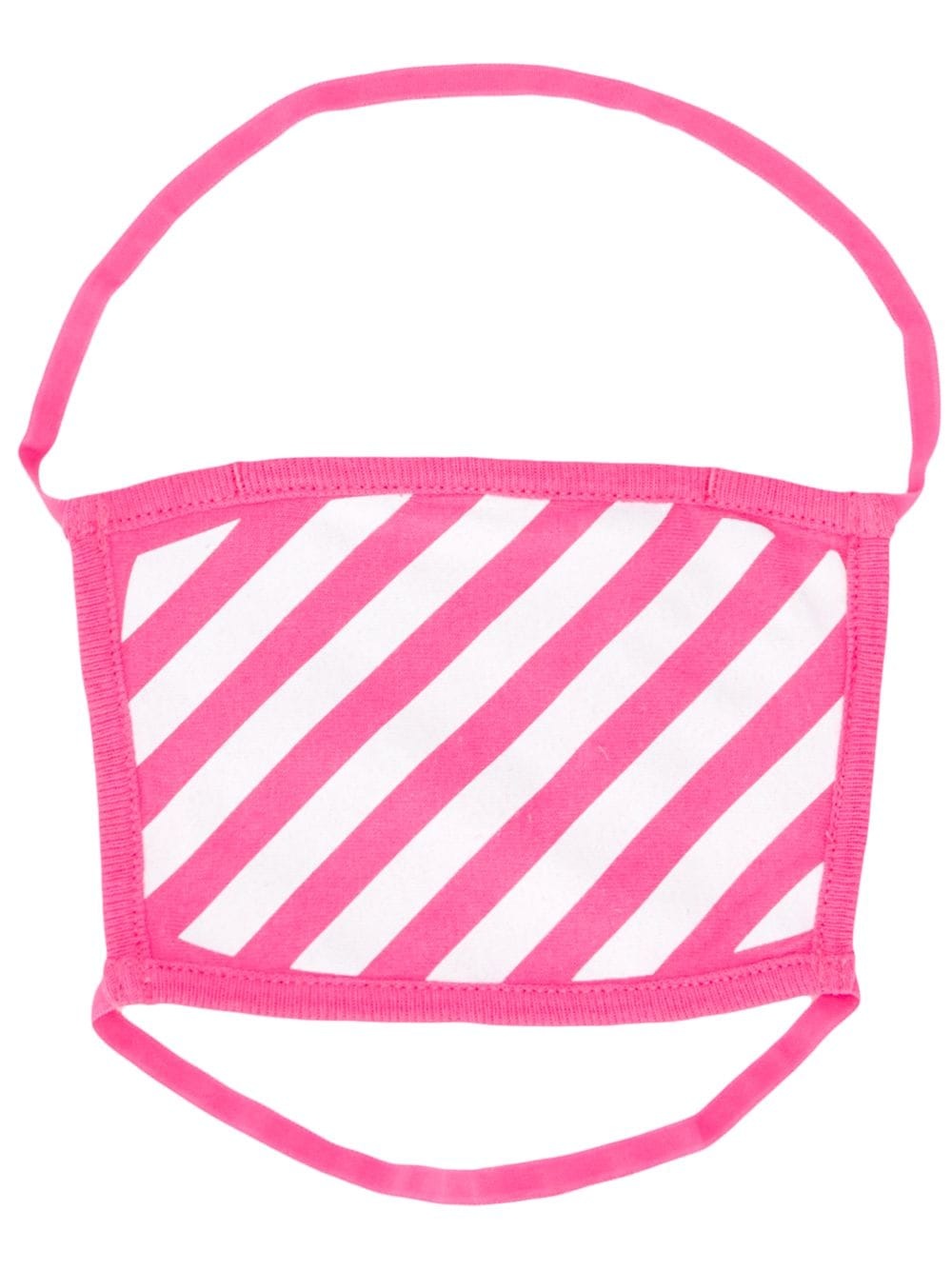 striped print face mask - 1