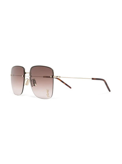 SAINT LAURENT logo-plaque tinted sunglasses outlook