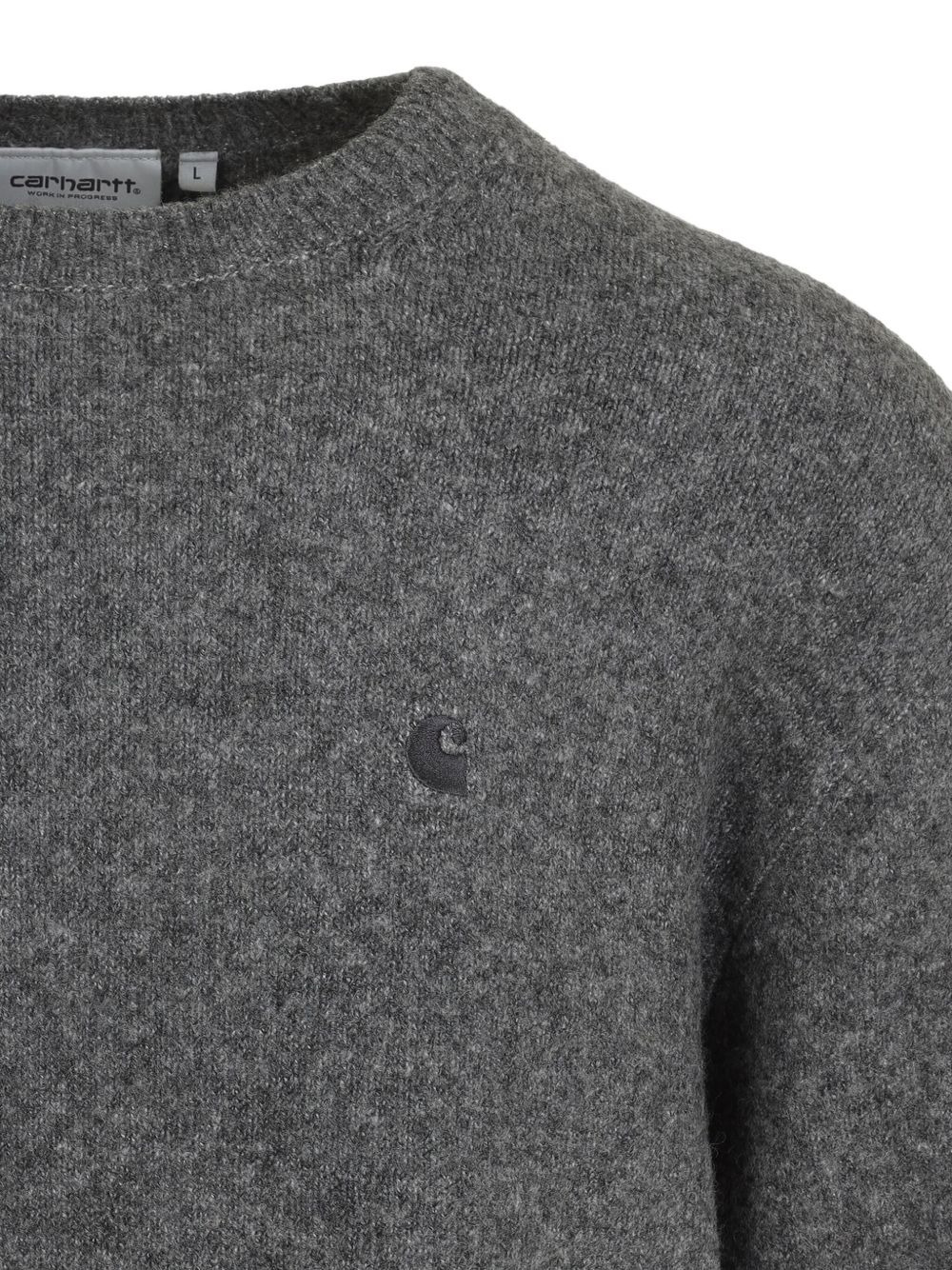 logo-embroidered crew-neck sweater - 3