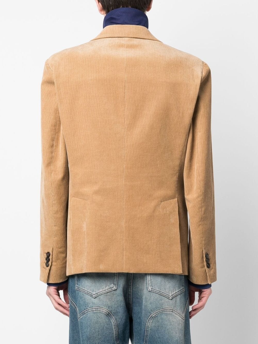 layered-effect single-breasted blazer - 4