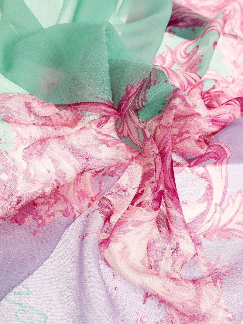 VERSACE JEANS COUTURE printed trim scarf outlook