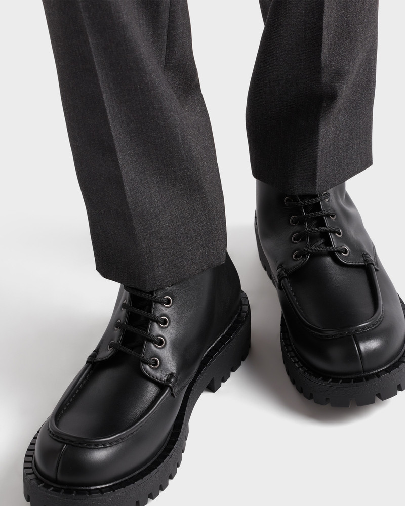 Prada Laced leather booties outlook