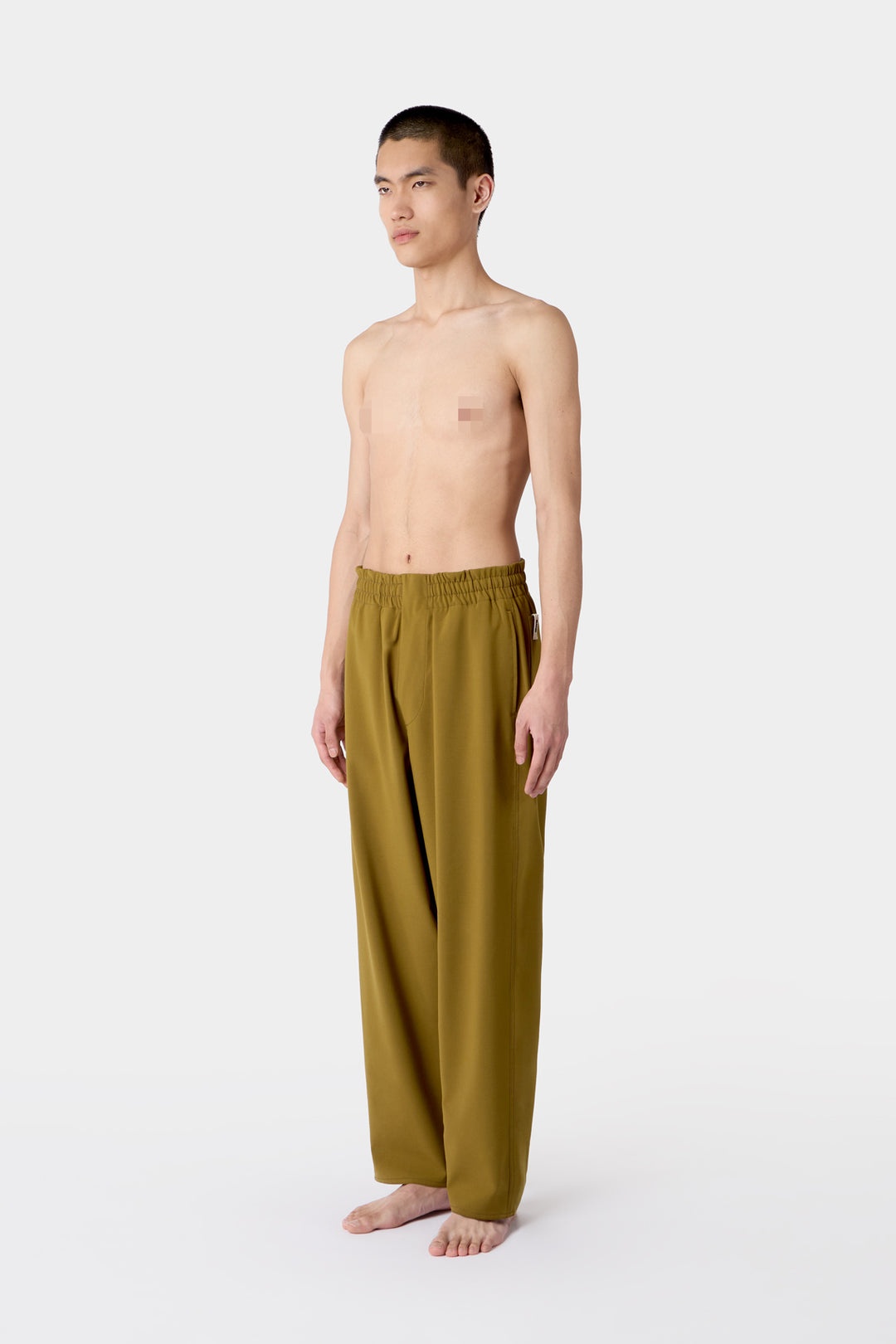 ELASTIC PANTS / olive green - 4