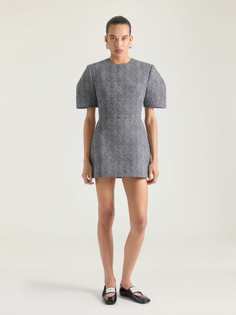 Givenchy COCOON MINI DRESS IN COTTON HERRINGBONE outlook