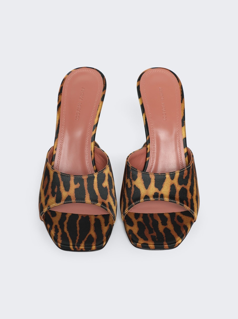 Lupita Satin Slipper Sandals Tiger Print - 3