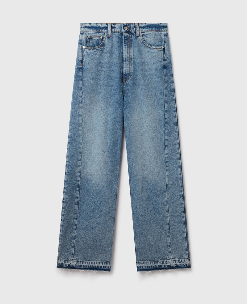 Vintage Wash Slouchy Straight-Leg Jeans - 1