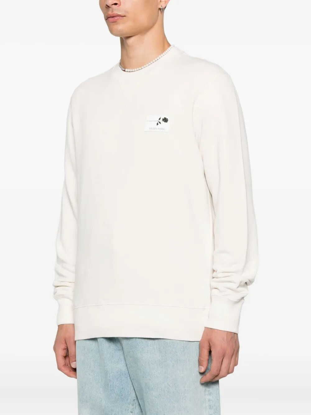 `Journey` Crew-Neck Sweatshirt With Water Colour And Puffered Print - 4