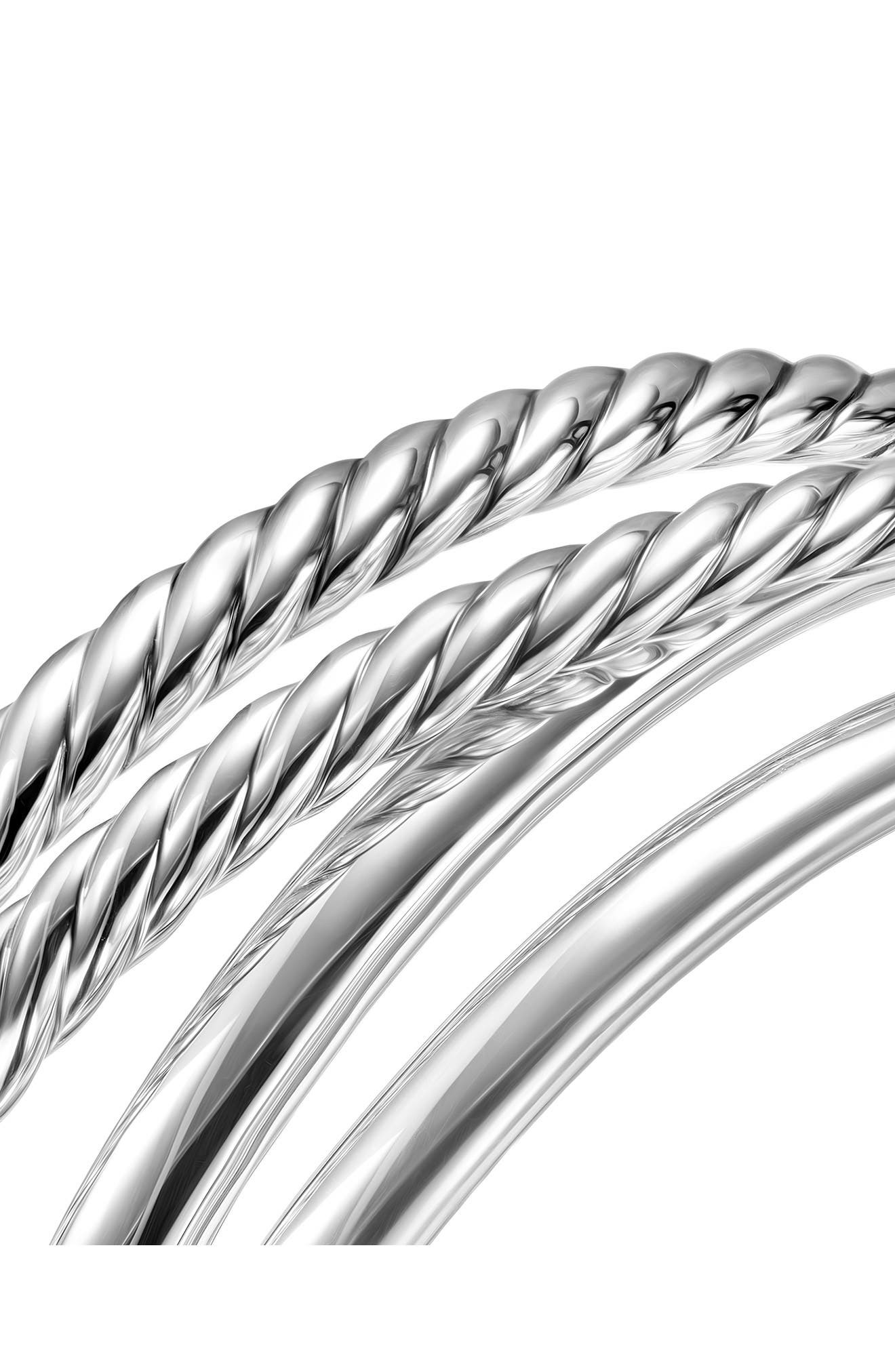 David Yurman Bold Crossover Multi Row Cuff Bracelet in Sterling Silver, 24.4mm at Nordstrom - 4