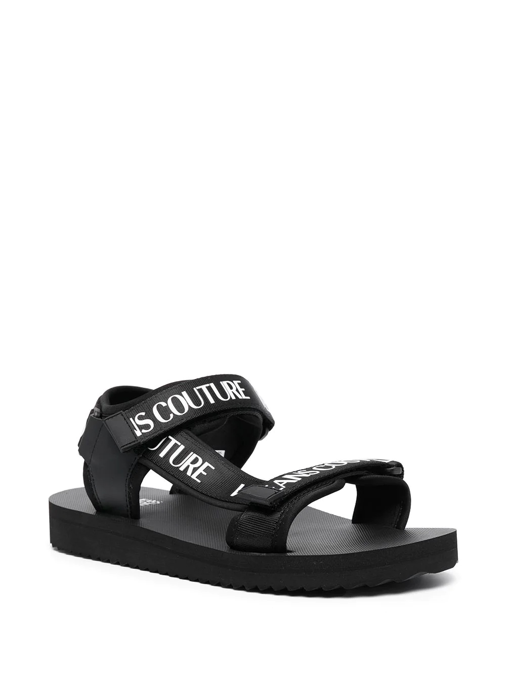 logo-print flat sandals - 2