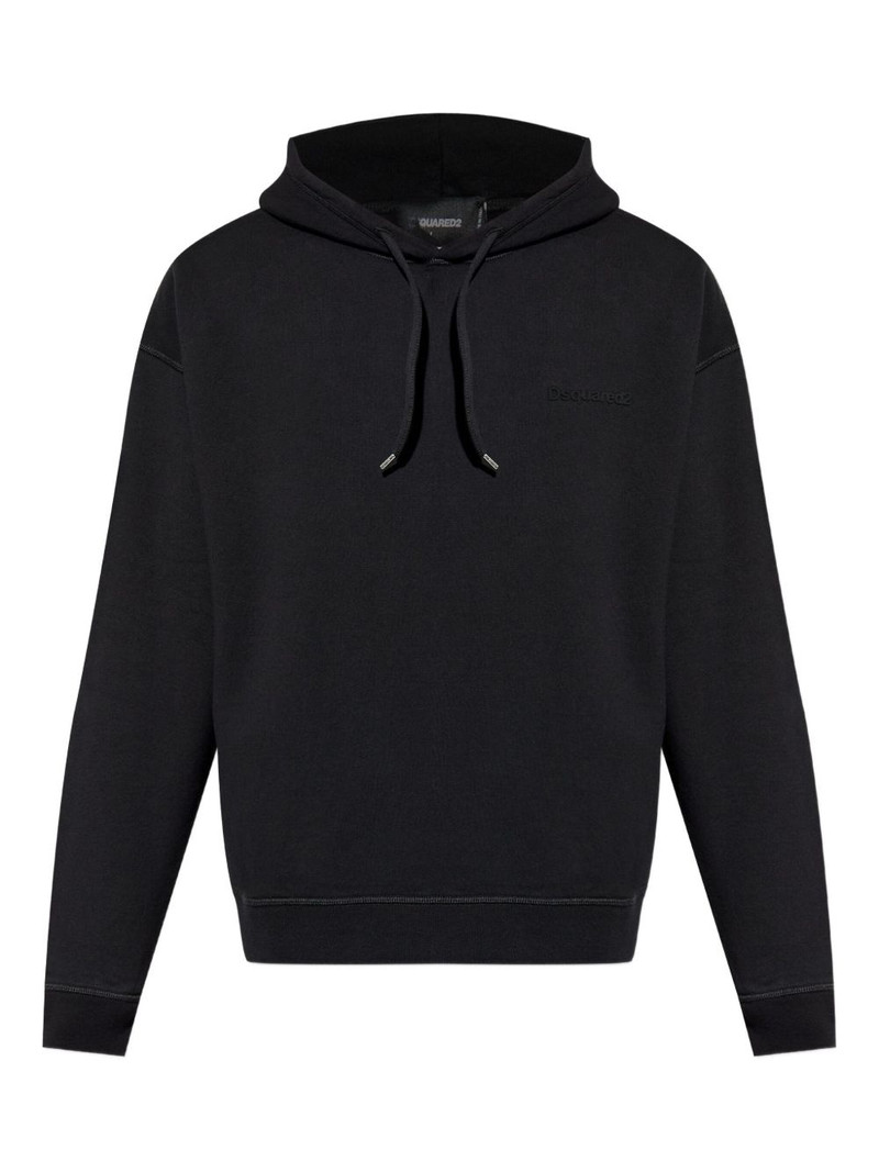 logo-embroidered hoodie 1