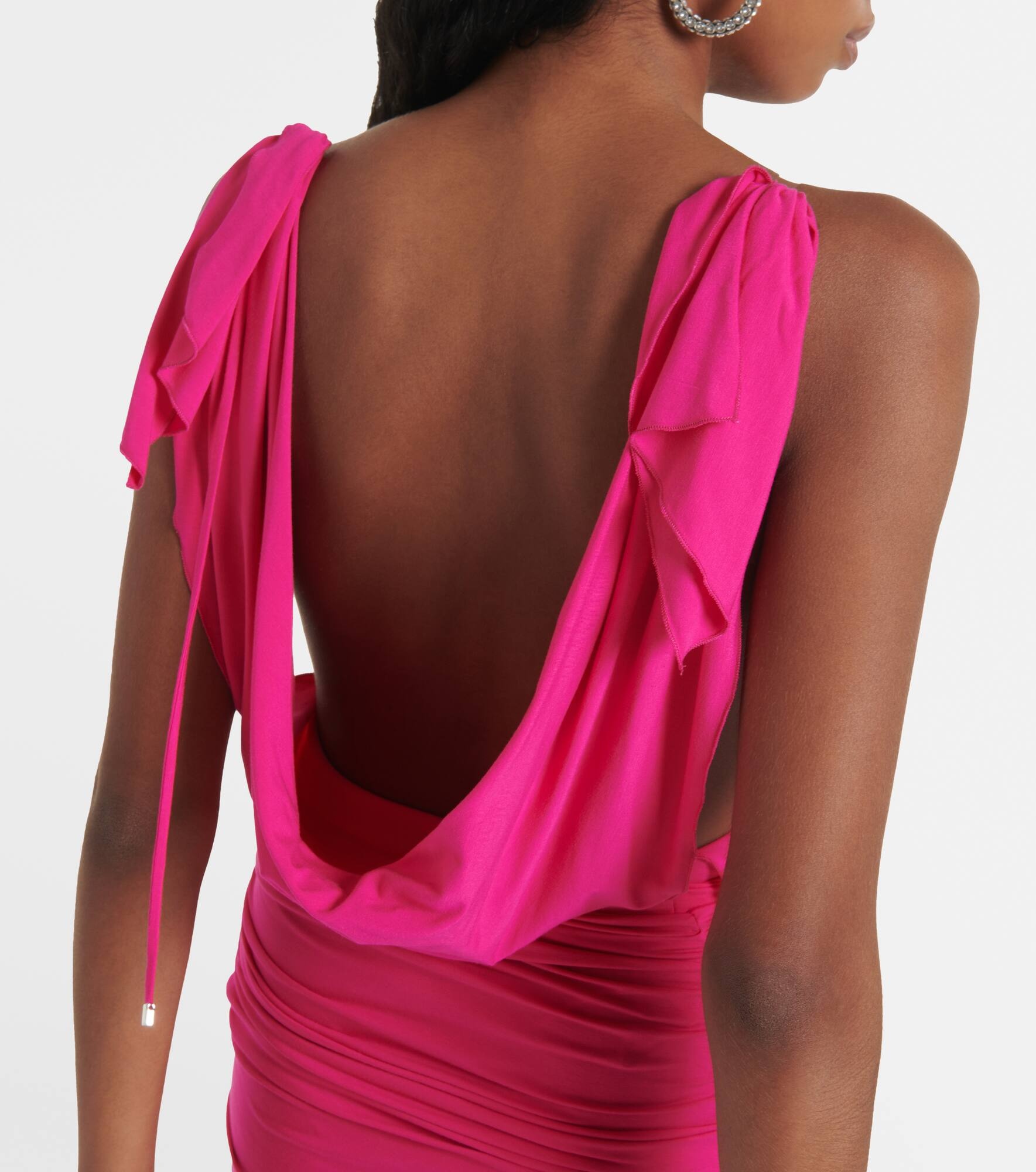 Draped jersey minidress - 6