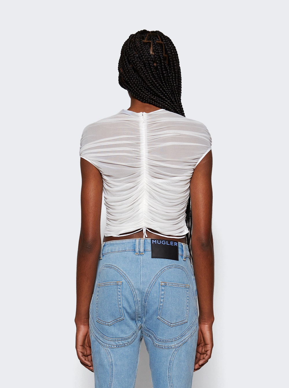 Mesh Crop Top Warm White - 5