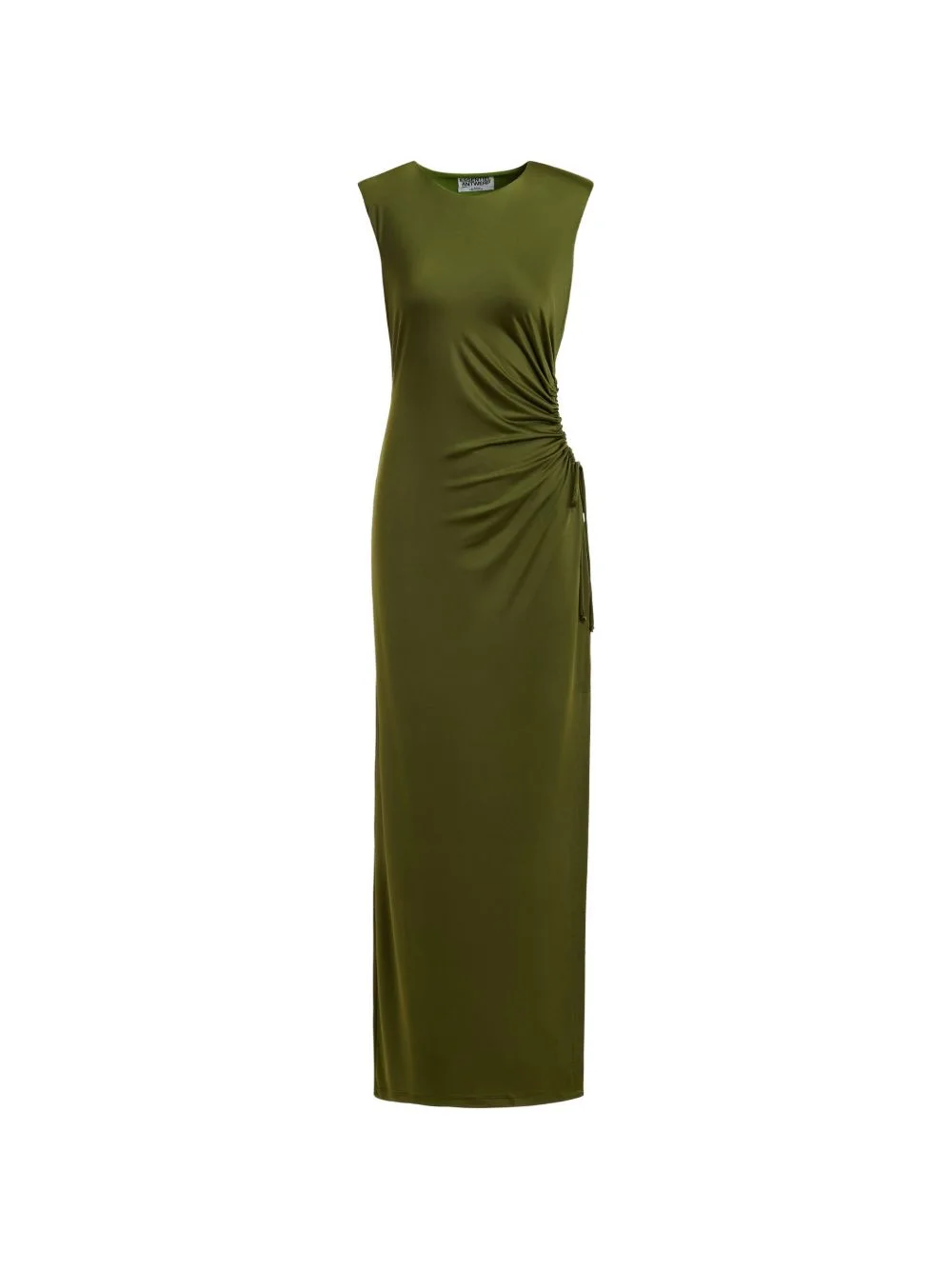ruched-detail sleeveless maxi dress - 1