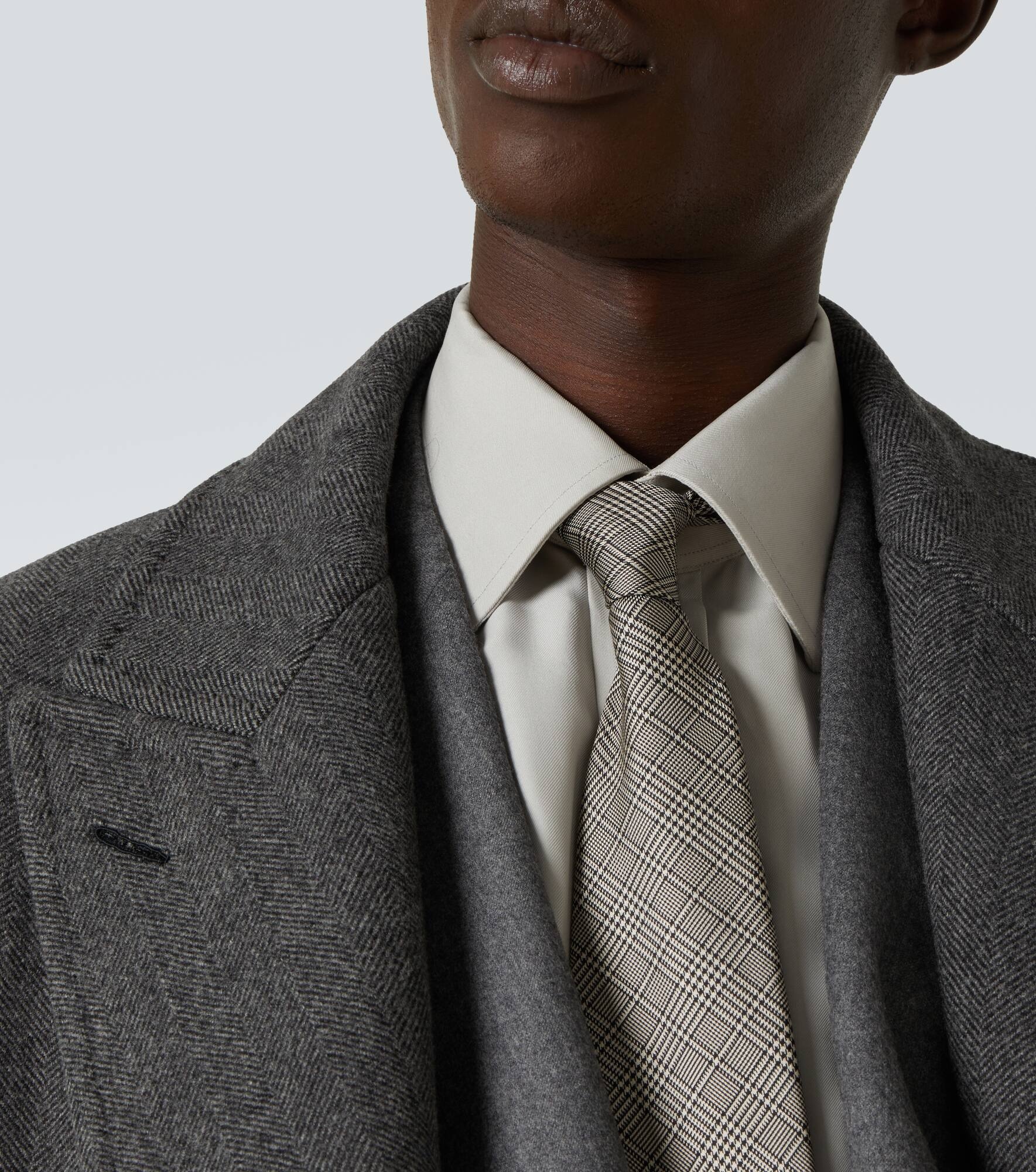 Prince of Wales check silk tie - 3