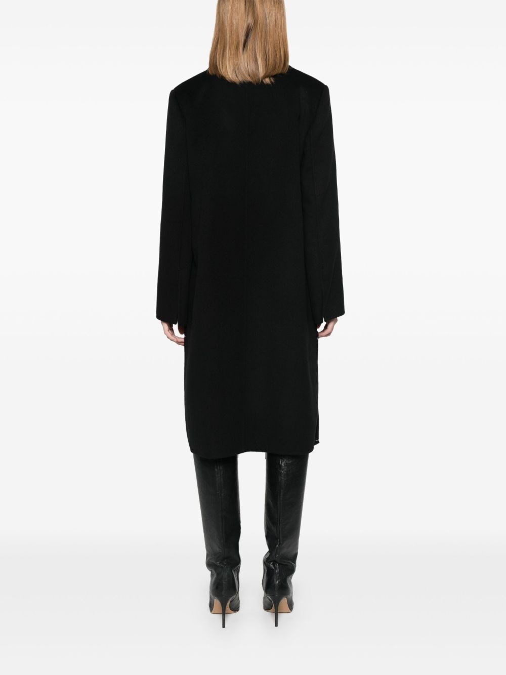 Wool double-breasted coat - 4