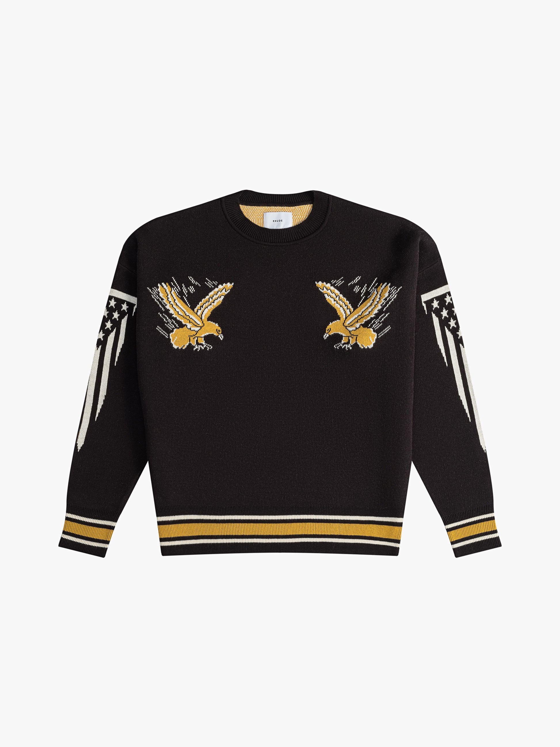 RHUDE EAGLE SOUVENIR KNIT CREWNECK - 1