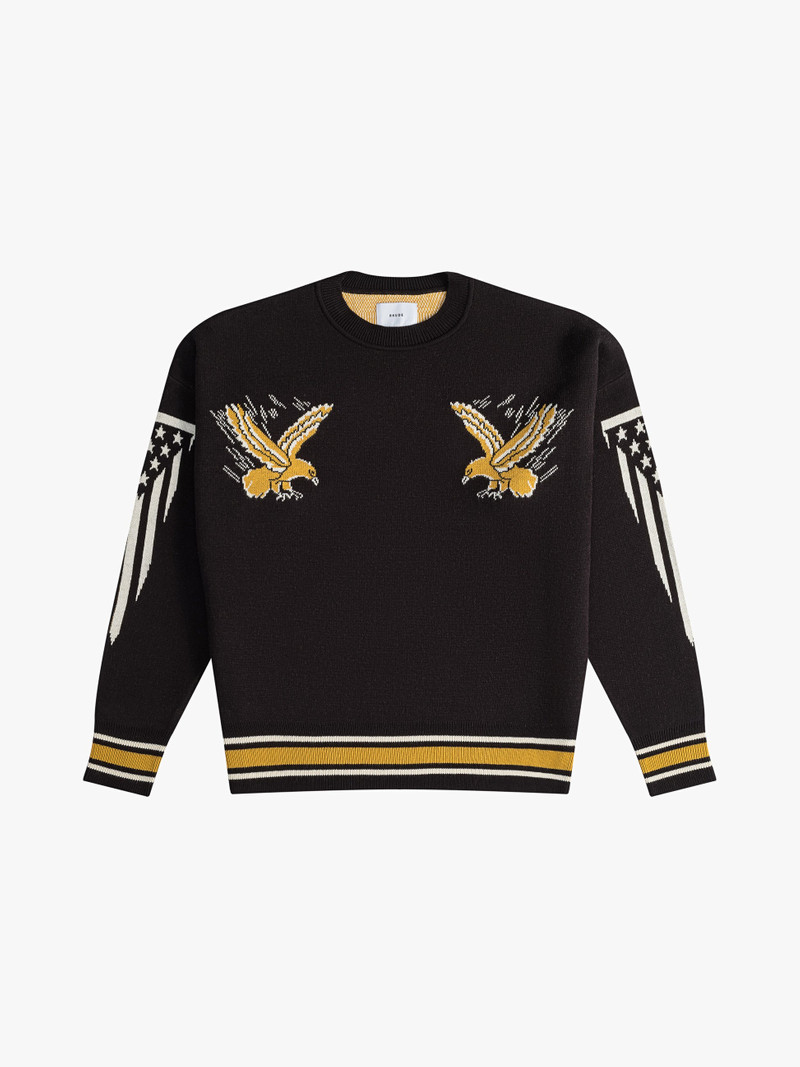 RHUDE EAGLE SOUVENIR KNIT CREWNECK 1