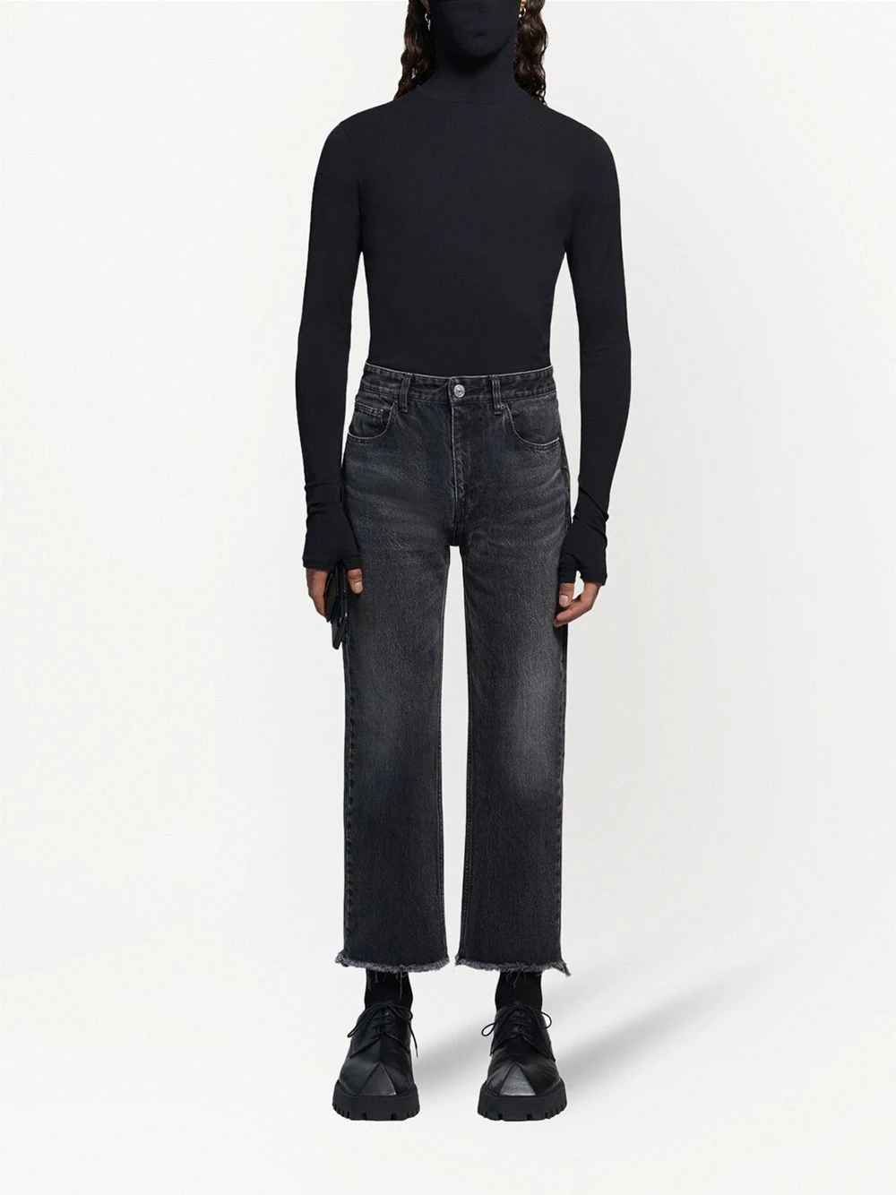 raw-cut slim-leg jeans - 2