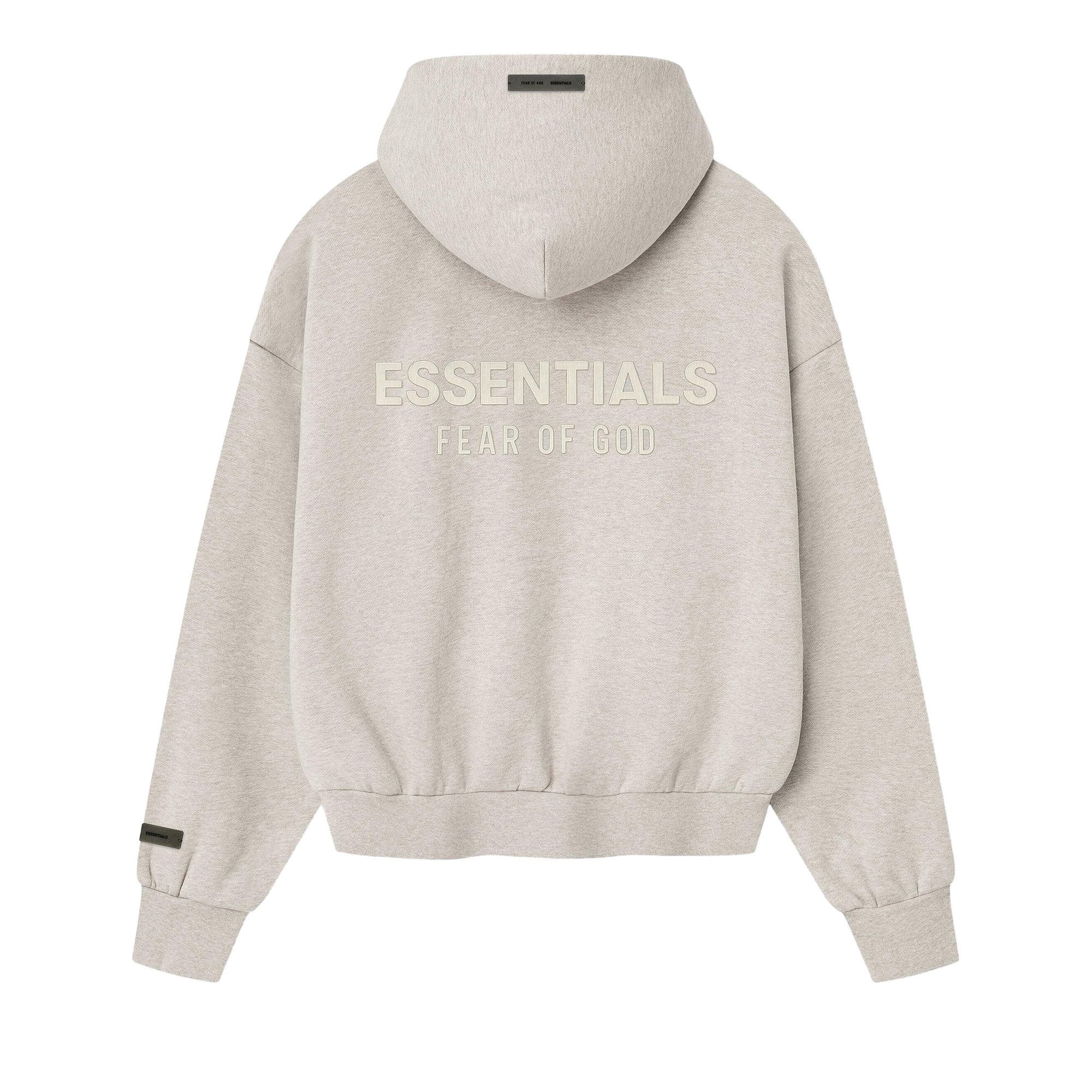 Fear of God Essentials Classic Full Zip Hoodie 'Heather Stone' - 2