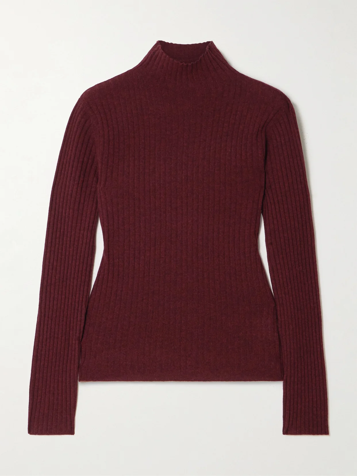 Ariana Ribbed Cashmere Turtleneck Sweater - 1